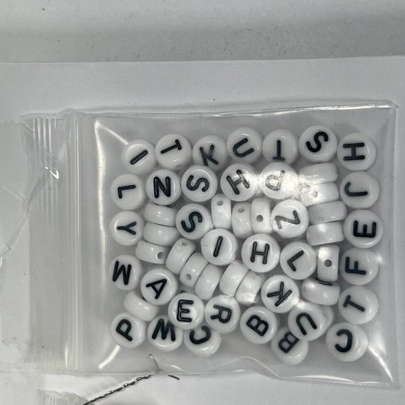 Nordstrom DIY Gold Initial Letter Name Message Bead Bracelet Kit w/ Pouch - Picture 4 of 5